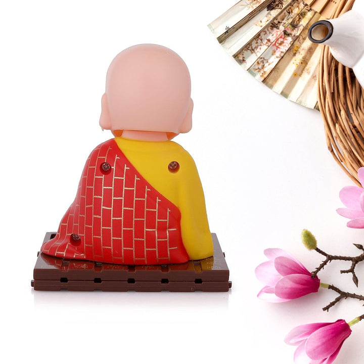 Solar Powered Sitting Buddha Statue,  Moving Head and Hand (1 Pc / Big) - TezCart