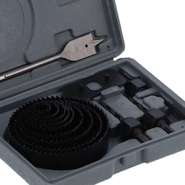 Drill Hole Cutter, Carbon Steel High Accuracy Incisive Hole Saw for Cutting PCV for Cutting Plastic for Cutting Wood Hole Saw Kit (18 Pcs Set) Your Brand