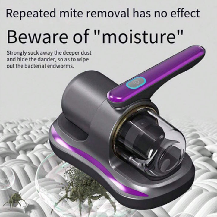 Powerful Suction Portable Handheld Vacuum Cleaner - Low Noise Vacuum Cleaner for Bed - Cordless Vacuum Cleaner for Car Seat Crevices Pillows, Mattresses, Sofas Wireless Anti Dust and Mite Cleaner Your Brand