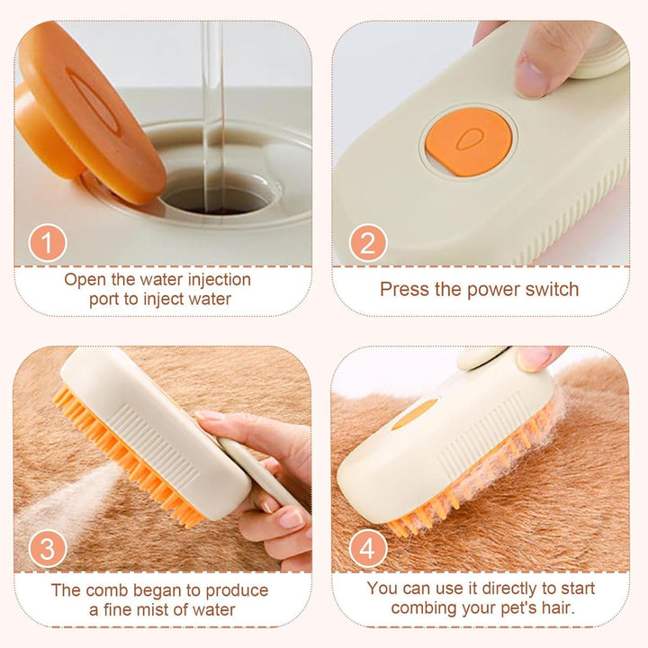 Electric Spray Handle Massage Brush, Hair Removal Brush Steam (1 Pc) - TezCart
