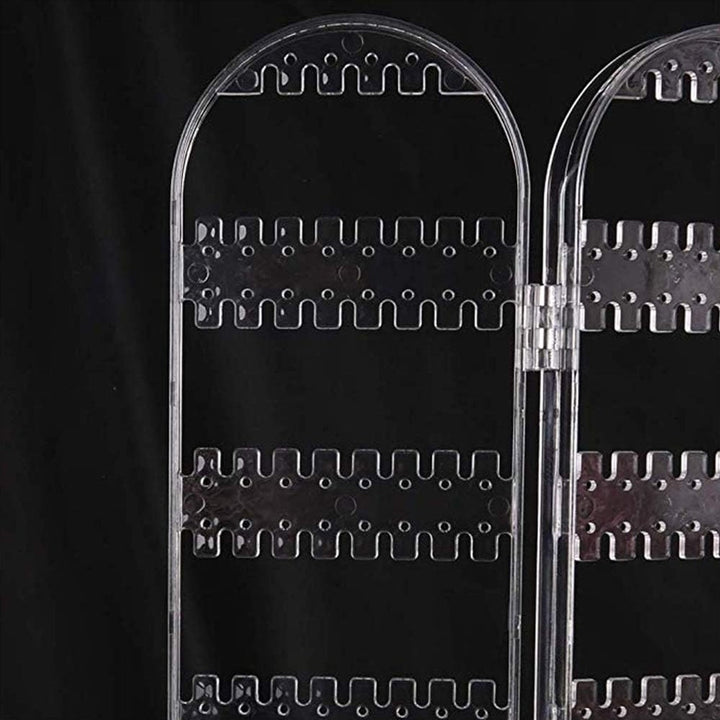 4 Folding Storage Hanger Acrylic Earring Screen Holder Display Stand Clear (1 Set) your brand