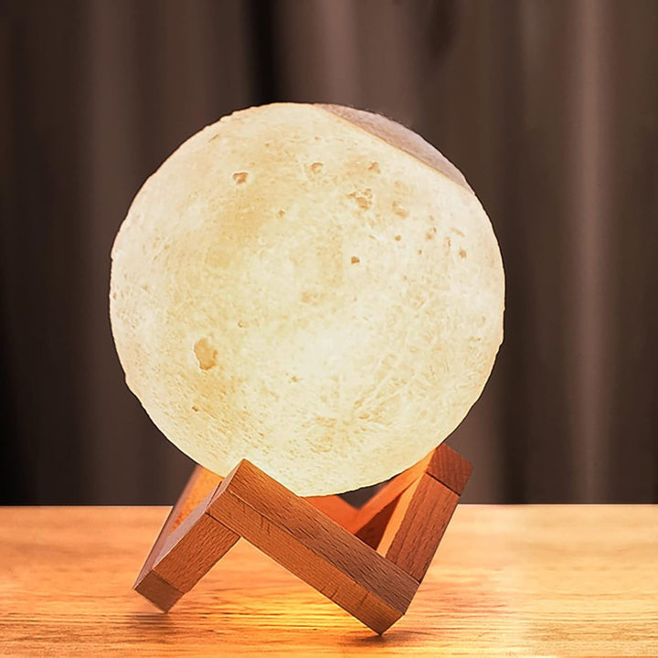 3D 2 in 1 LED Printed Moon Lamp & Aroma Diffuser (1 Pc) - TezCart