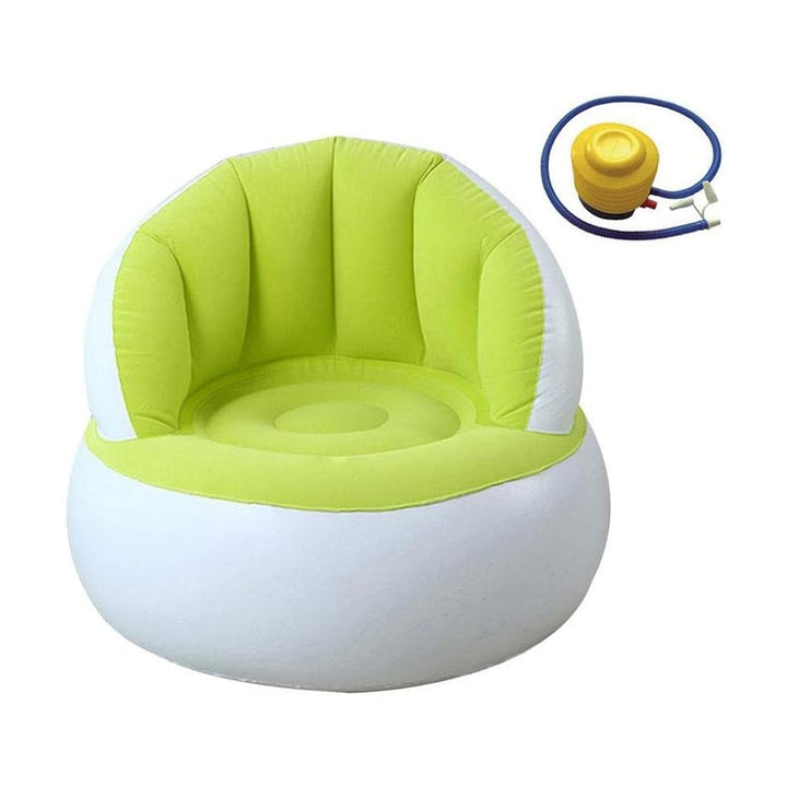 Kids inflatable sofa chair with backrest & Foot Air Pump with Hose (1 Set / 85x74 Cm Approx) - TezCart