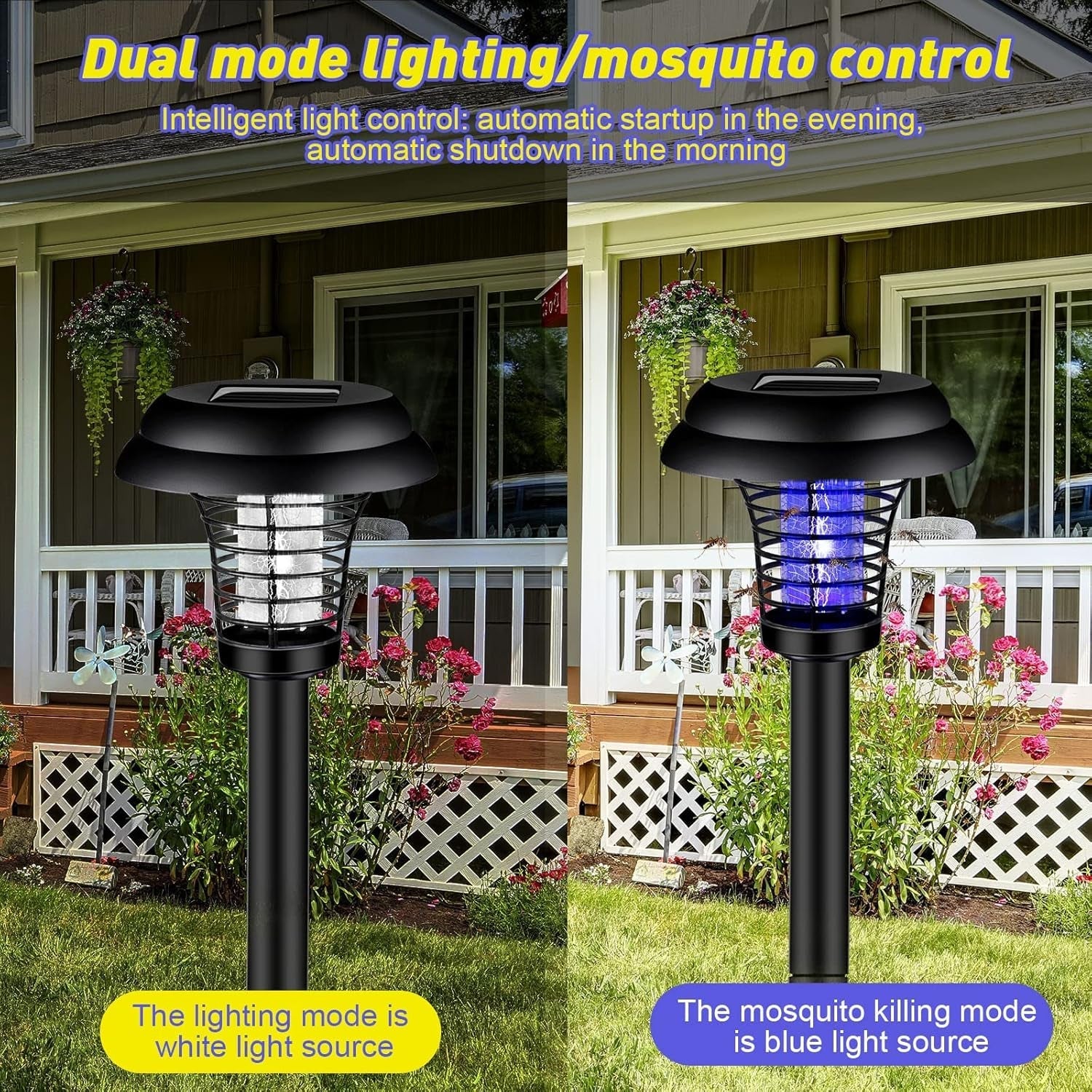 Medium Garden Solar Powered LED Mosquito Trap / Bug Zapper (1 Pc) your brand