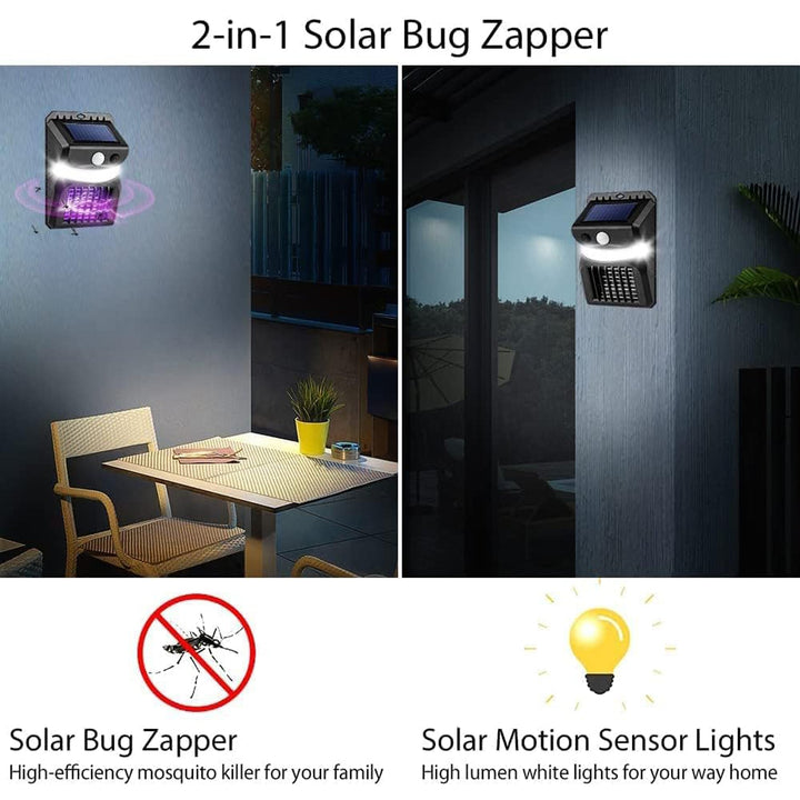 Bug Zapper Outdoor 2 in 1 Solar Mosquito Zapper Lamps (1 Pc) - TezCart
