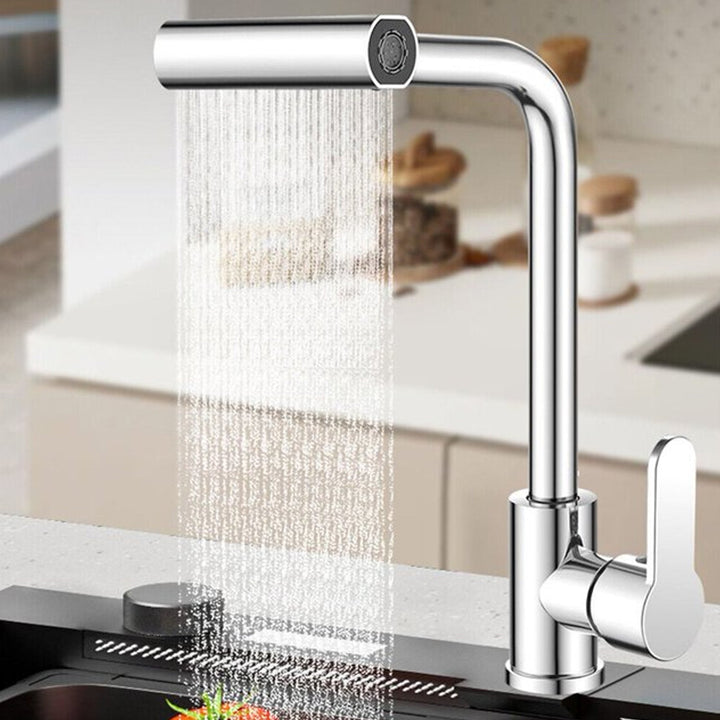Multifunction Shower Waterfall Kitchen Faucet, 360° Rotation Waterfall Kitchen Faucet, Touch Kitchen Faucet, Faucet Extender for Kitchen Sink, Swivel Waterfall Kitchen Faucet for Washing Vegetable Fruit (4 In 1 ) - TezCart