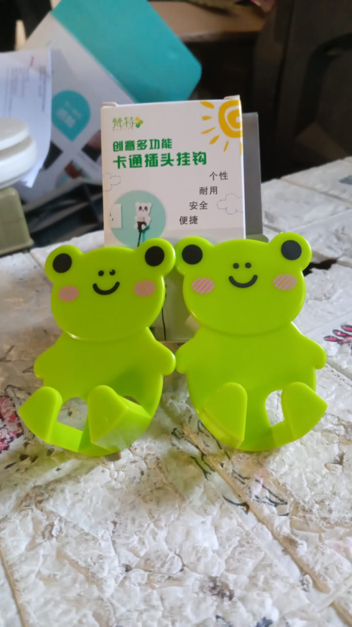 Plastic Adhesive Cable Plug Hook Bathroom Power Plug Socket Holder for  office, home and restaurant use 2 pc Set Your Brand