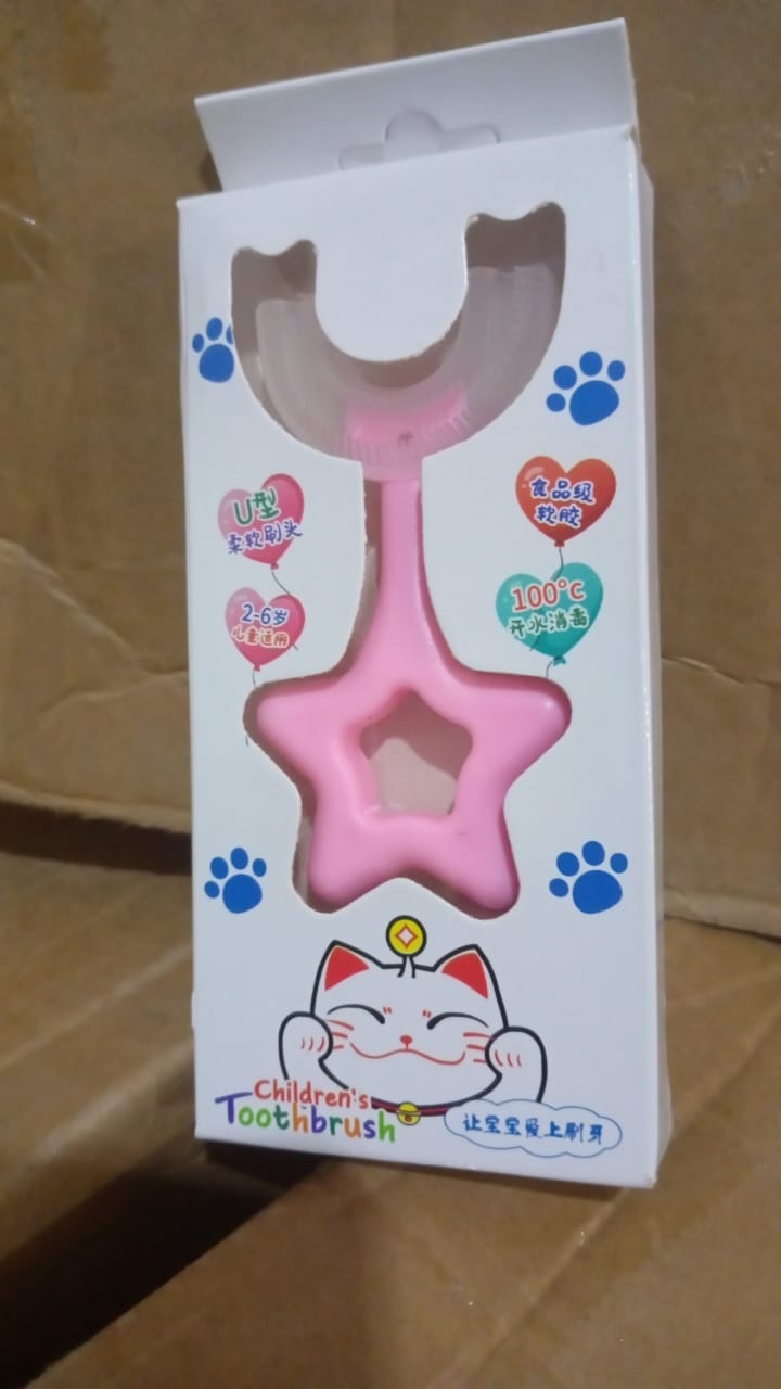 Star / U-Shape Silicone Manual Toothbrush (1 Pc) - TezCart