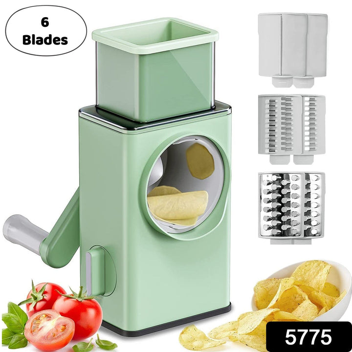 Stainless Steel Vegetable Chopper with 6 Blades - Kitchen Mandoline Slicer Your Brand