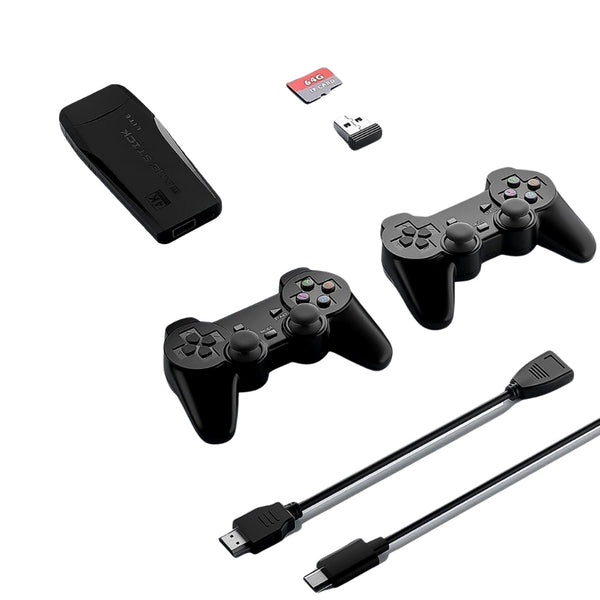 Wireless Controller Gamepad with 10,000+ Games, 4k Ultra HD Game Sticks Output, and 2.4GHz Wireless Controller Video Games with 64gb Memory Card (1 Set) - TezCart
