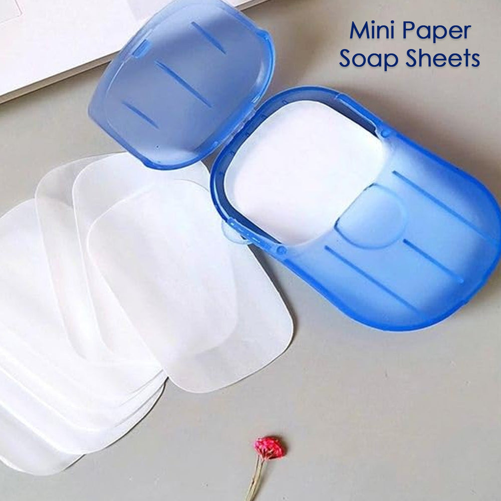 Travel Paper Soap Sheet with Mini Box (20 Sheets in a Pack Approx / Mix Color) - TezCart