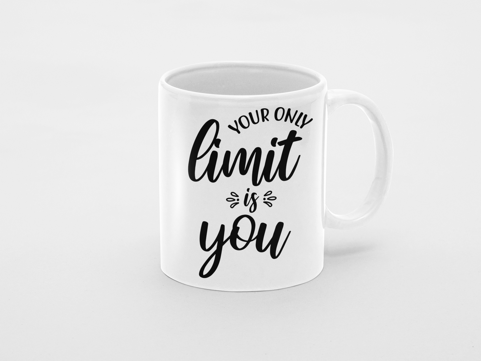Your Only Limit Is You Printed Mug by Monkey Marvel | Motivational Quote | Premium Ceramic | Perfect Gift for Dreamers & Go-Getters MONKEY MARVELS