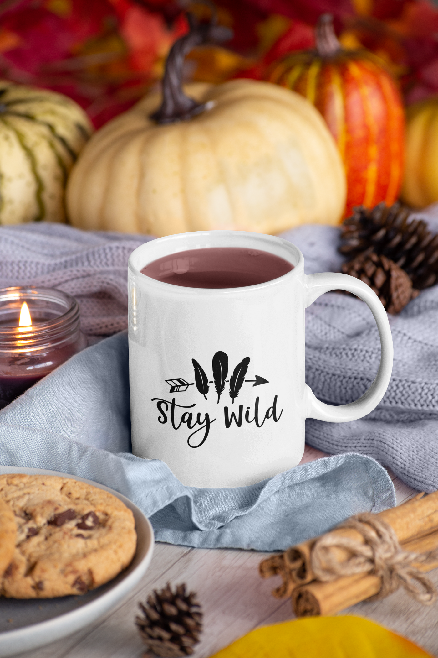 "Stay Wild" Printed Mug by Monkey Marvel | Bold Inspirational Quote | Premium Ceramic | Perfect Gift for Adventurers & Coffee Lovers MONKEY MARVELS