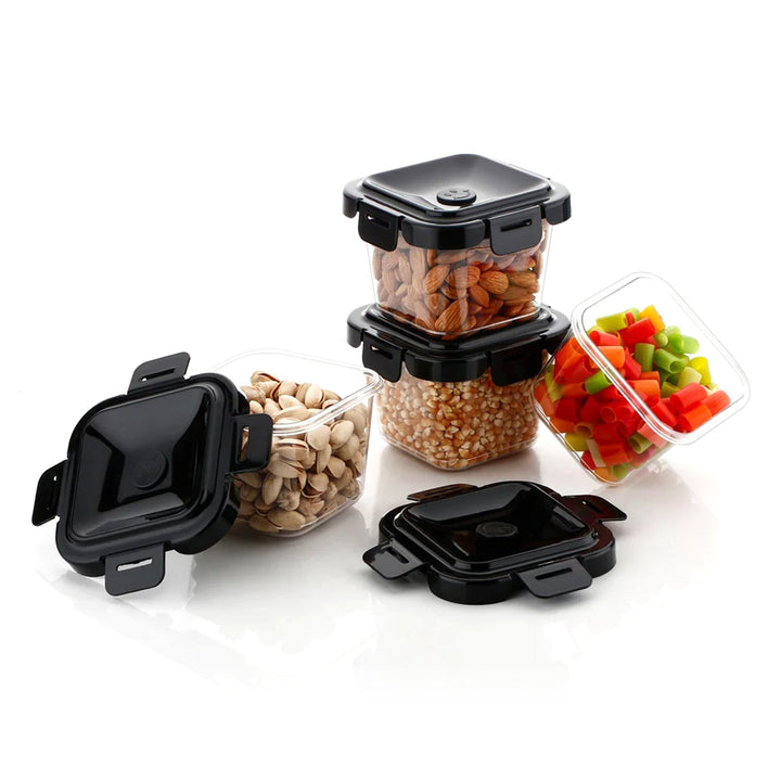 Plastic Food Storage Containers with Lid (4 Pcs Set / 500 ML) - TezCart