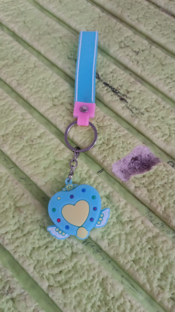 Cute Silicone 3D Key Chain with Metal Hook & Strap (Pack of 1) - TezCart