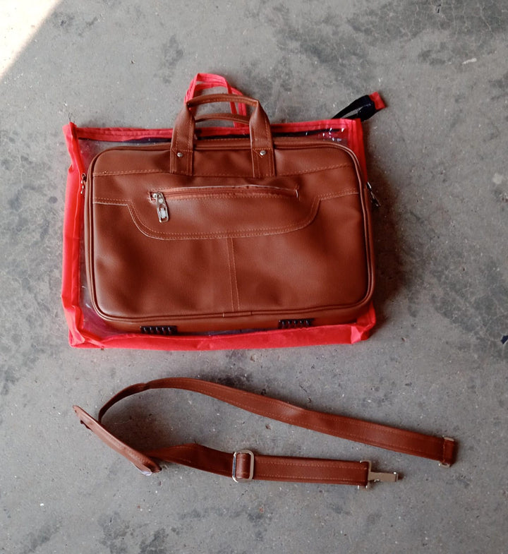 Multipurpose Bag, Shoulder Side Bag Office Laptop Faux Leather Executive Formal Laptop & MacBook Messenger / Office / Travel / Business / Shoulder / Hand / Sling Bag for Men Women with Multiple compartments Your Brand