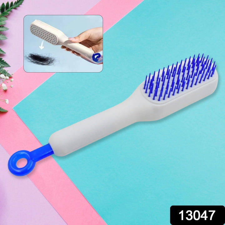 Self-Cleaning Hairbrush, Self-Cleaning Anti-Static Detangling Massage Comb, One-pull Clean Scalable Rotate Lifting Self Cleaning Hairbrush Hair Styling Tools Your Brand