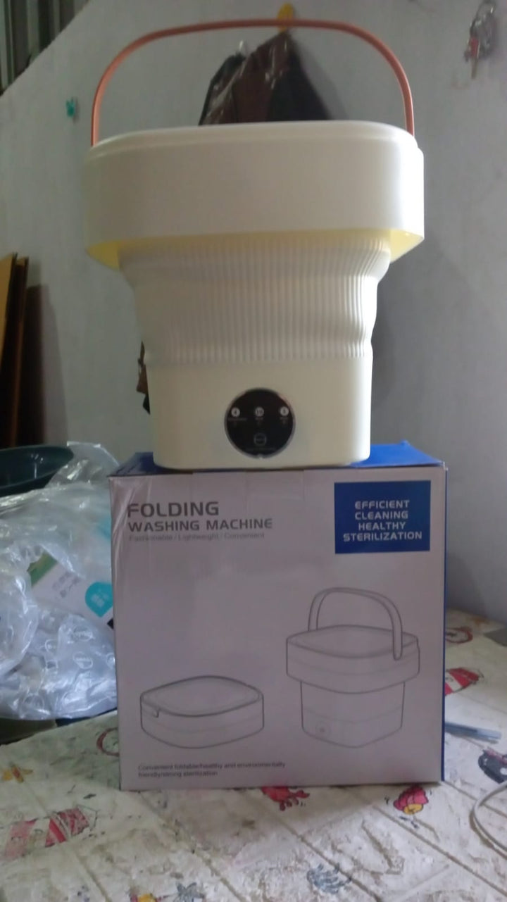 Folding Washing Machine, Mini Portable Washing Machine, Deep Cleaning Half Automatic Washt, Mini Foldable Washing Machine, Suitable For Socks, Underwear, Baby Clothes Your Brand