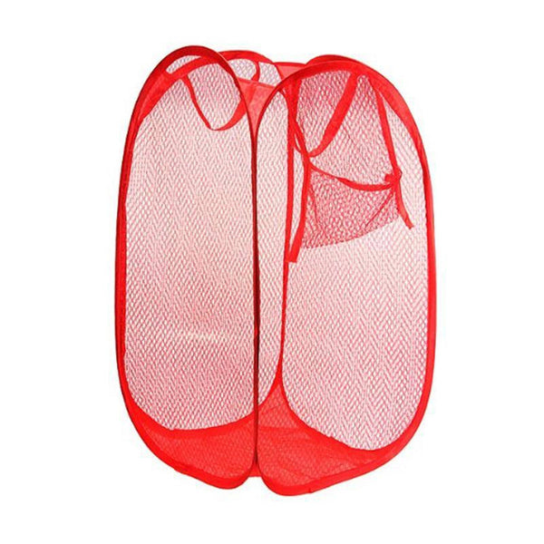 Laundry Hamper Mesh Fabric For Ventilation Foldable Storage Pop Up Clothes Basket Your Brand