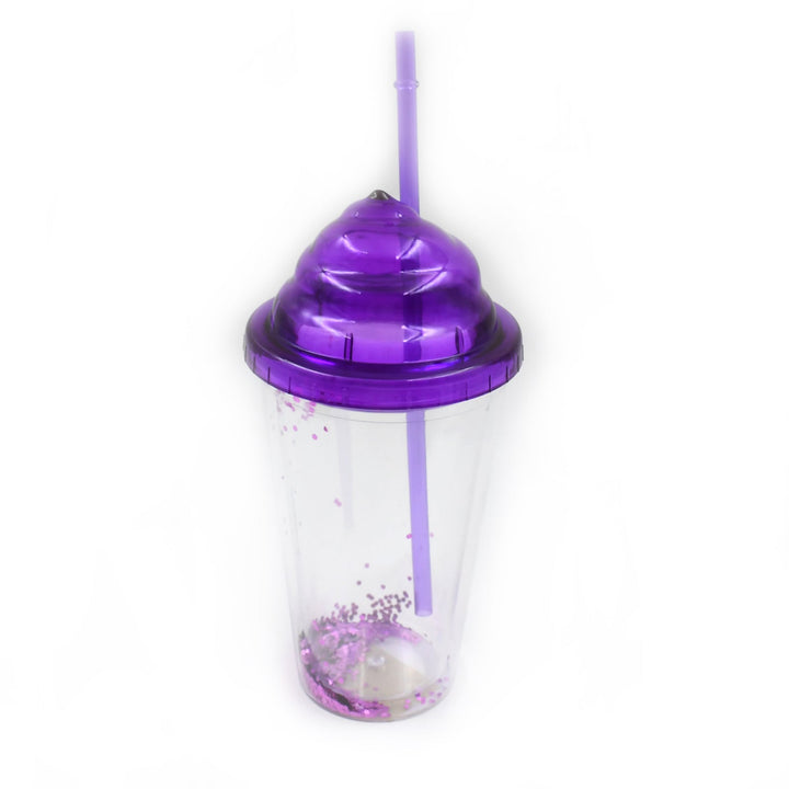High Quality Plastic Creative Cold Drink Cup / Tumble, Reusable Tea Coffee Tumbler with Lid and Straw, Double Wall Plastic Drinking Sport Bottle, Travel Tumbler (1 Pc / Mix Color) Your Brand