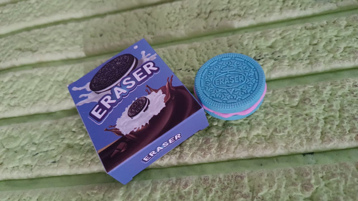 Biscuit Shape Eraser Unique Designs & Patterns (1 Pc) - TezCart