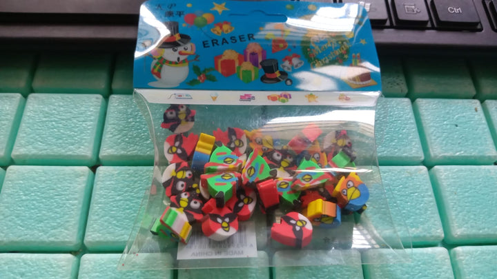 Fancy & Stylish Colorful Erasers, Mini Eraser Creative Cute Novelty Eraser for Children Different Designs Eraser Set for Return Gift, Birthday Party, School Prize (28 Pcs In 1 Packet) Your Brand