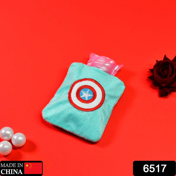 Captain America Print Small Hot Water Bag with Cover for Pain Relief Your Brand