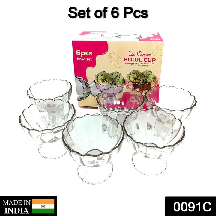 Serving Dessert Bowl Ice Cream Salad Fruit Bowl - 6pcs Serving Dessert Bowl Ice Cream Salad Fruit Bowl - 6pcs Your Brand