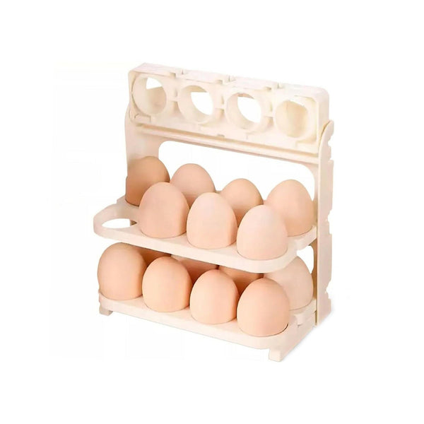 Plastic Foldable Egg Tray | 24 Grid Egg Storage Box (1 Pc) - TezCart
