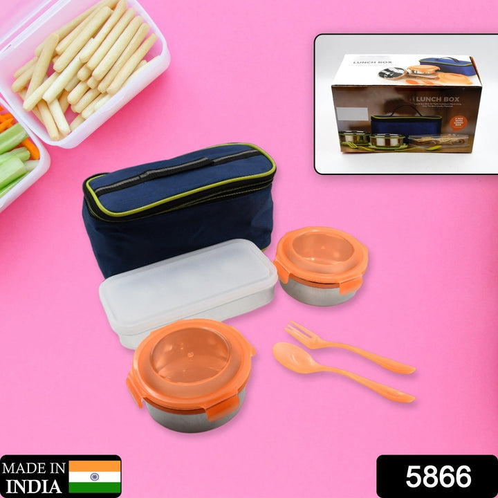 AIRTIGHT & LEAK PROOF STAINLESS STEEL CONTAINER MULTI COMPARTMENT LUNCH BOX CARRY TO ALL TYPE LUNCH IN LUNCH BOX & PREMIUM QUALITY LUNCH BOX IDEAL FOR OFFICE , SCHOOL KIDS & TRAVELLING IDEAL (3 Different Lunch Box) Your Brand