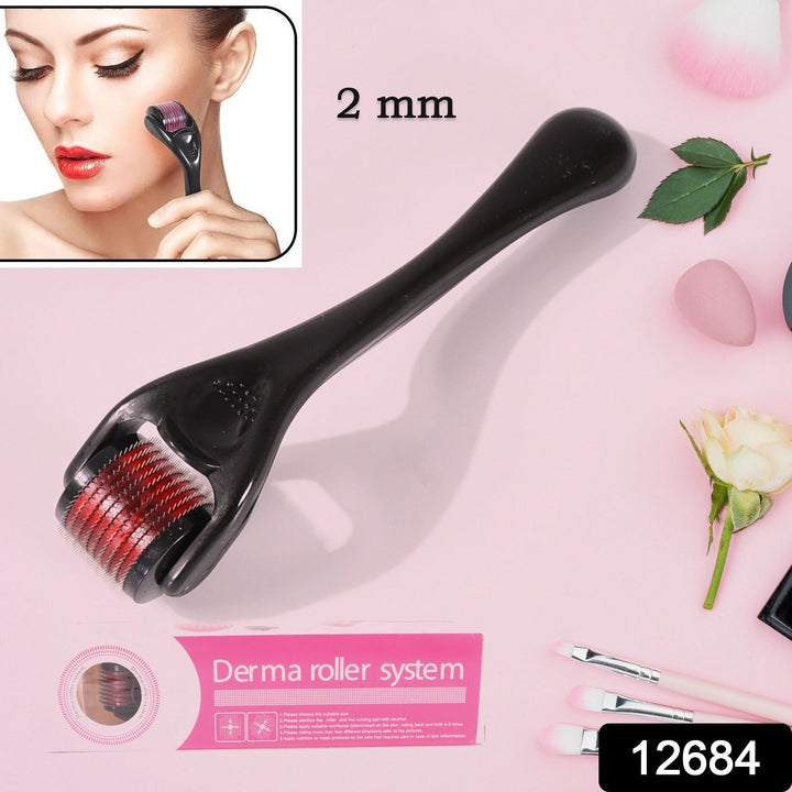 Derma Roller Anti Ageing and Facial Scrubs & Polishes Scar Removal Hair Regrowth (2 MM) Your Brand