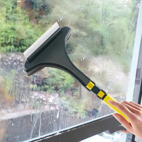 Brush 2 in 1 Mesh Cleaning Brush & Wiper with Extended Handle Window Cleaning Brush Net Cleaner,Magic Window Cleaner Brush, Window Mesh Cleaner (1 Pc) Your Brand