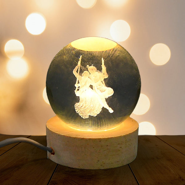 3D Crystal Ball lamps for Bedroom 3D Lamps for Home Decoration 3D Crystal Ball Night Light Gifts for Women Gifts for Men Room Decor Items for Bedroom for Friend and Family (1 Pc) Your Brand