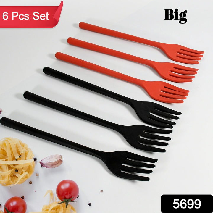 Silicone Flexible Forks, Silicone Cooking Fork Heat Resistant, Multifunctional Nonstick Blending Fork (6 Pcs) Your Brand