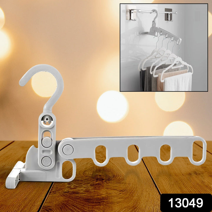 5 holes foldable clothes Hanger, travel clothes hanger, multifunctional clothes hanger, space-saving wall holder, clothes rack, robust clothes hanger for travel, indoors. Your Brand