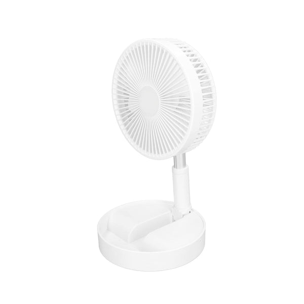 TELESCOPIC ELECTRIC DESKTOP FAN, HEIGHT ADJUSTABLE, FOLDABLE & PORTABLE FOR TRAVEL/CARRY | SILENT TABLE TOP PERSONAL FAN FOR BEDSIDE, OFFICE TABLE (Battery Not Include) Your Brand