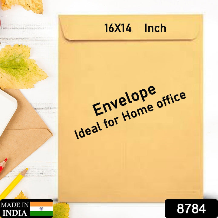 Kraft Envelopes, 16 x 14 Inch, Brown Envelopes, Envelopes, Card Envelopes, Kraft Paper Envelopes, Invitation Envelopes, Postcard Envelopes, Quick Self Seal, Stationery For General, Office (1 Pc ) Your Brand