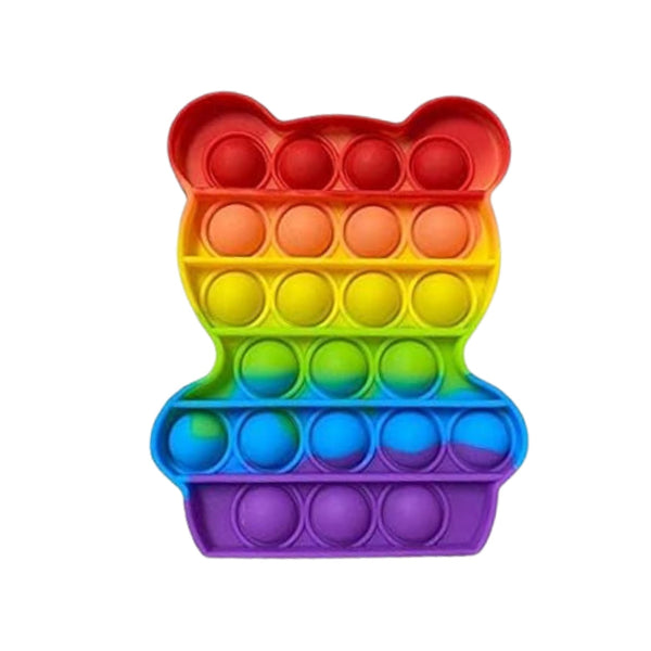 Bear Pop It Fidget Toys  Stress Relief Rainbow Toy ( 1 pcs ) Your Brand