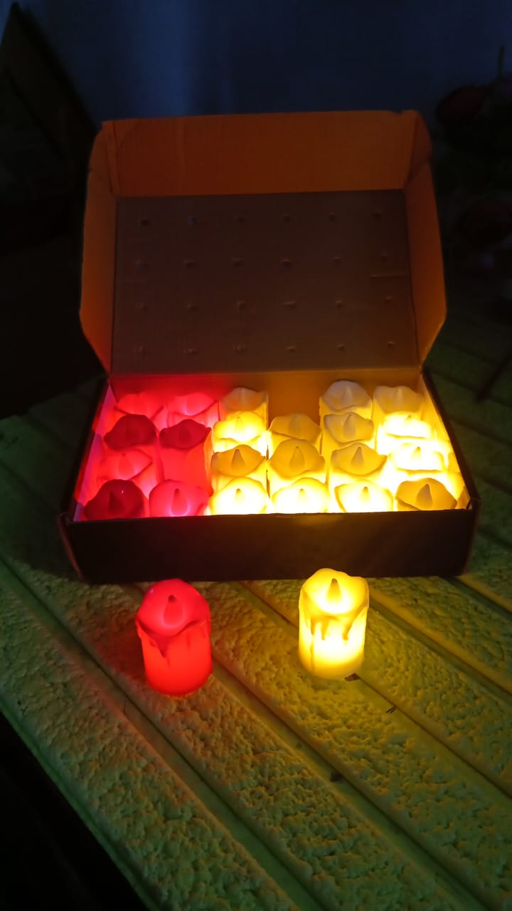 Flameless Melted Design Candles for Decoration (1 pc) - TezCart