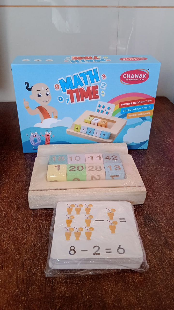 Wooden MathTime for Kids - Educational Math Card Game - TezCart