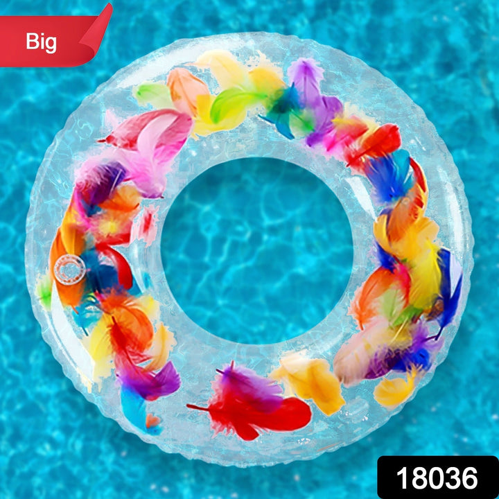 Swim Ring, For Adults, Conveniently Portable, Feathers, Swimming Ring, For Water Play, For Beaches, Swimming, Summer Vacation, Women's, Men's (1 Pc) Your Brand