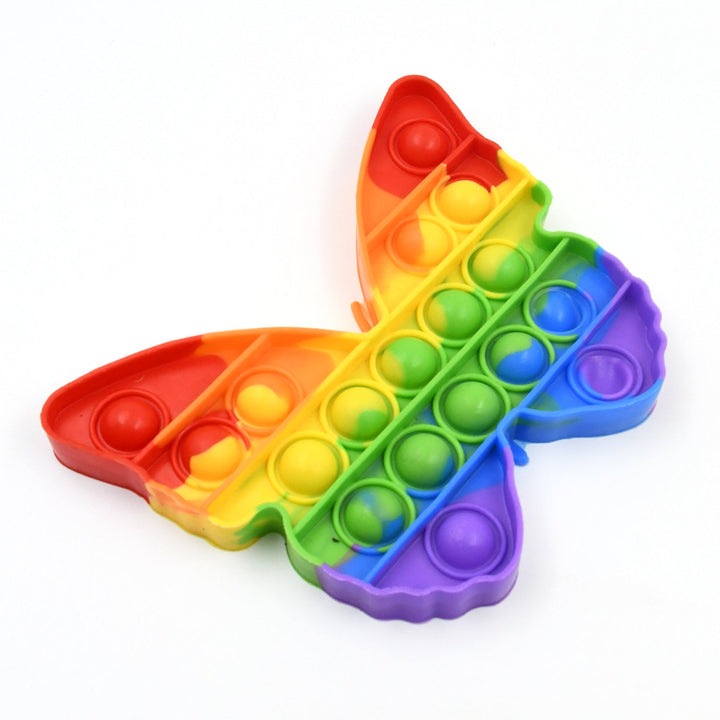 Pop Fidget Toy Push Pop Bubble Fidget Sensory Toy for Kids and Adults Fidget Popper Stress Reliever Sensory Fidget Poppers (Butterfly & Car Shape / 1 Pc) Your Brand