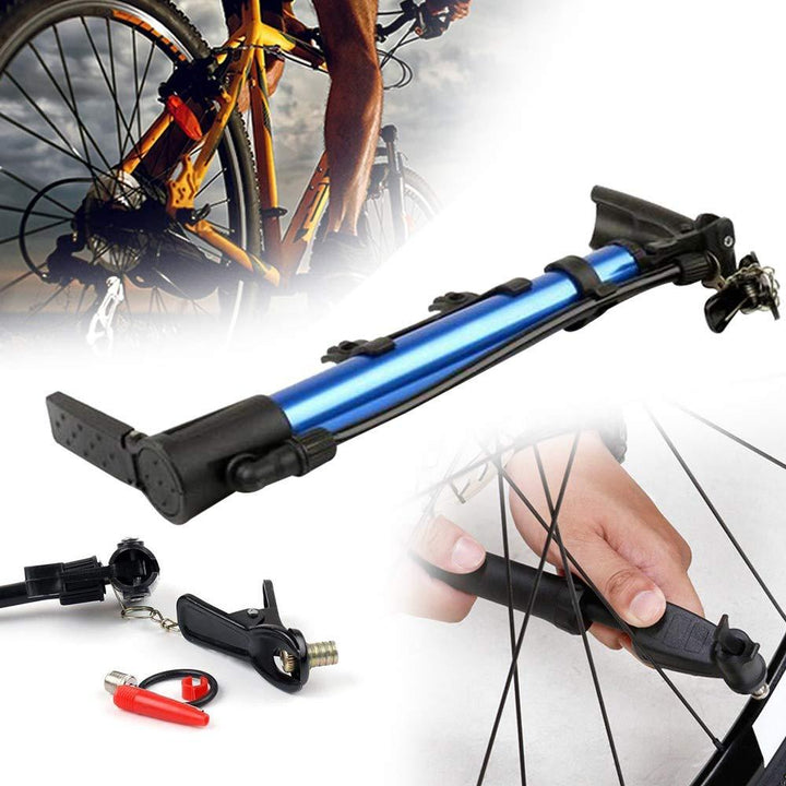 Aluminum Mini Bicycle Air Pump (Multicolor) Your Brand