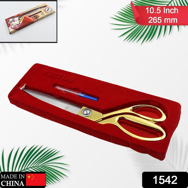 Stainless Steel Tailoring Scissor Sharp Cloth Cutting for Professionals  (Golden) Your Brand