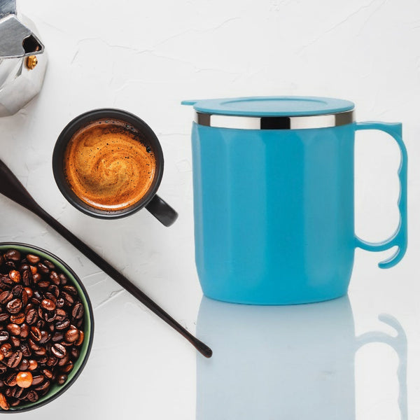 250ML Stainless Steel Mug: Insulated, Leakproof Lid, Hot/Cold Drinks (Mix Color) Your Brand