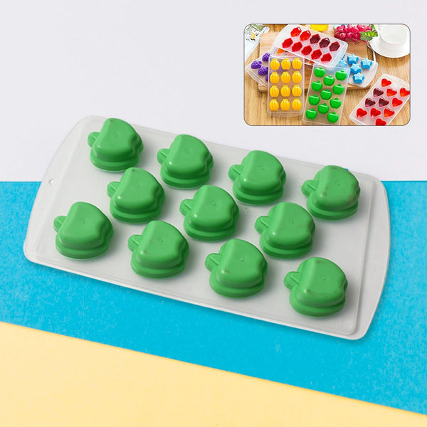 Silicone Mold Ice Cube Tray Creative Sweet Multi Type Ice Tray , Ice Cube Trays Multi Fruit Shape Ice Tray (1 Pc) Your Brand