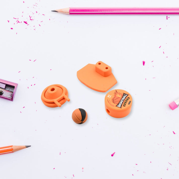Football & Basketball Stationery Kit – Pencil, Sharpener & Eraser for Kids (Birthday Gift) Your Brand