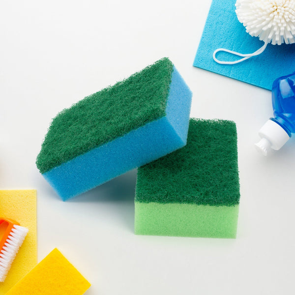 Multi-Purpose Medium 2 In 1 Color Scratch Scrub Sponges, Sponge, Wear Resistance, Dish Washing Tool, High Friction Resistance Furniture for Refrigerator Sofa for Kitchen, Household (1 Pc) Your Brand