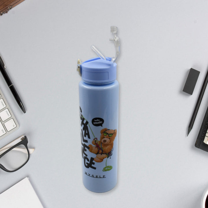 Plastic Water Bottle 3pc Set,3  Different Size Bottle High Quality Water Bottle Plastic Water Bottle BPA-Free & Leak-Proof!  Cartoon Printed Design for Kids' School, For Fridge, Office, Sports, School, Gym, Yoga (3 Pc Set) Your Brand
