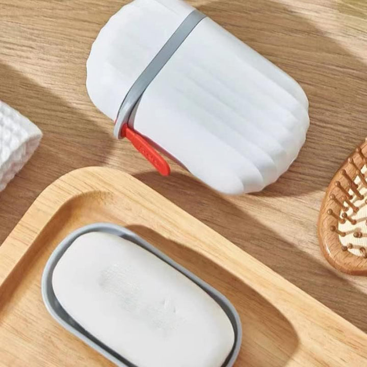 Stylish and Practical Soap Holder for Travel  Soap Box With Secure Seal and Non Leak Design Stylish Soap Box for Home, Bathroom, Hiking, Travel, Camping Capsule Soap Box (1 Pc) Your Brand